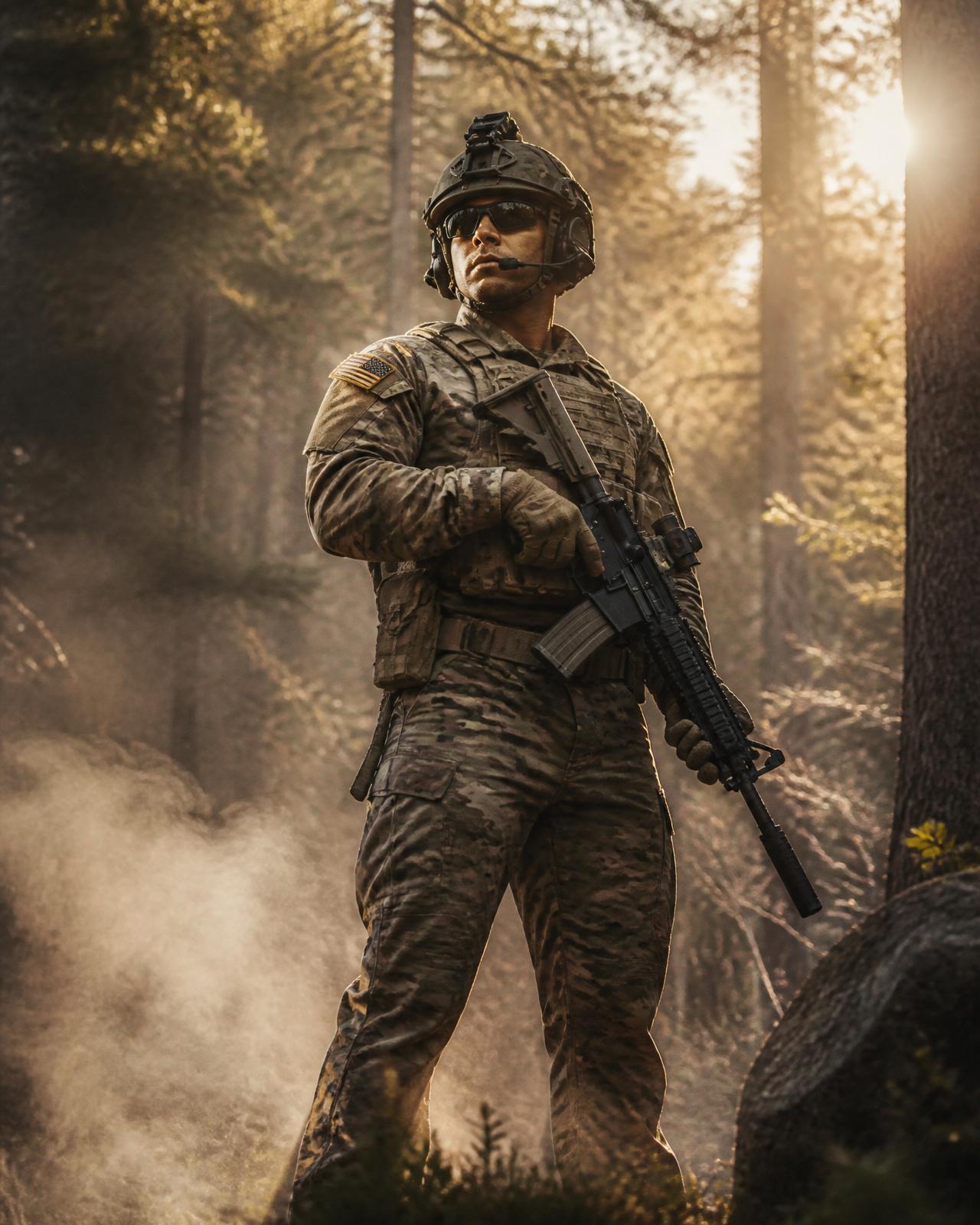 United States Army service member — cinematic recruiting photograph