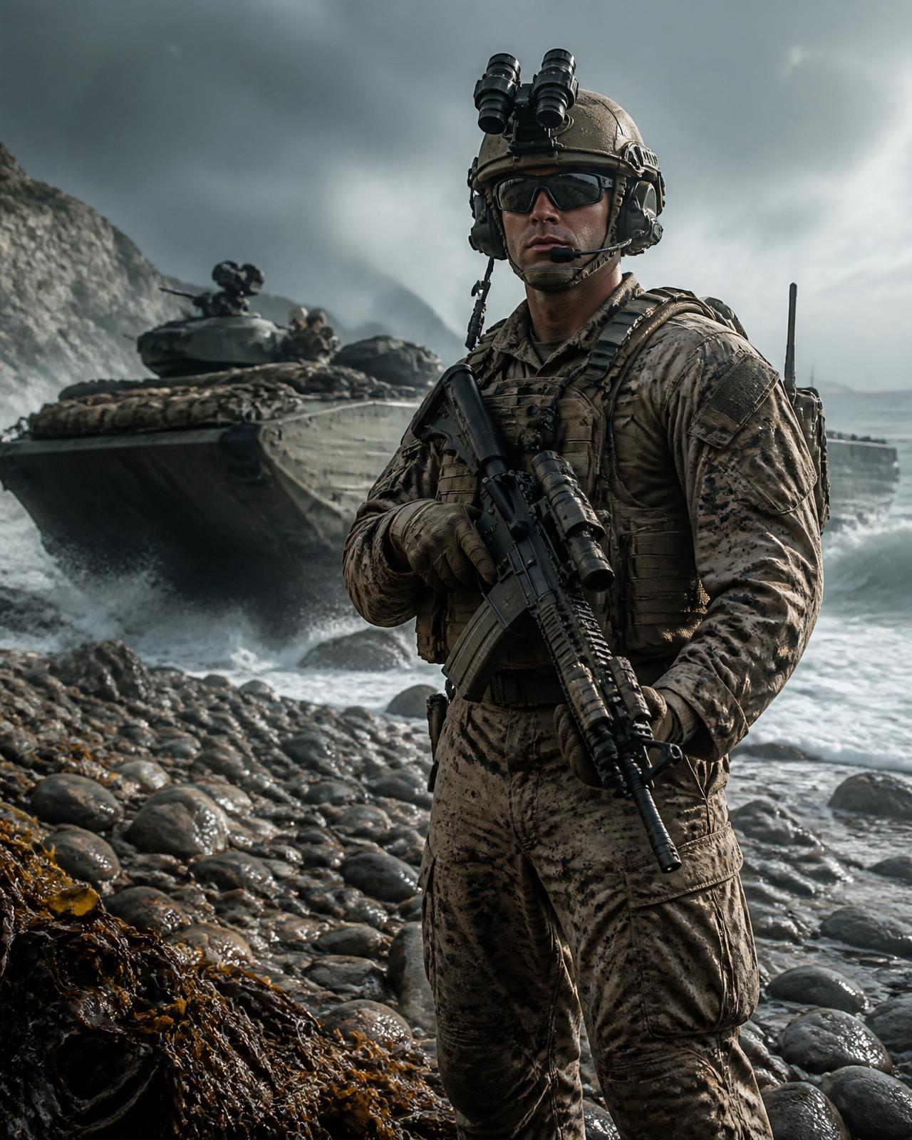 United States Marine Corps service member — cinematic recruiting photograph