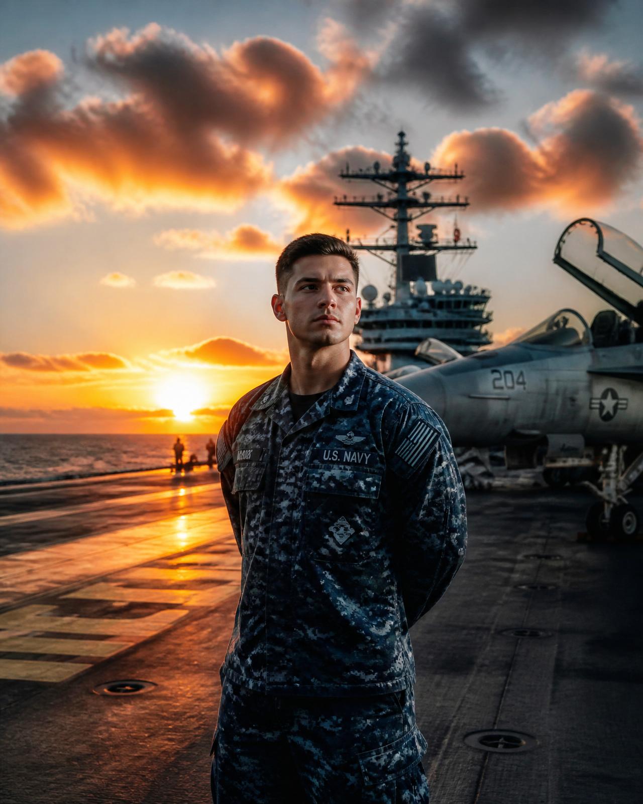 United States Navy service member — cinematic recruiting photograph